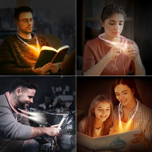 Gritin Book Light, Eye Caring 3 Colors & Dimmable Brightness Reading Light - color: Pink, size: Standard