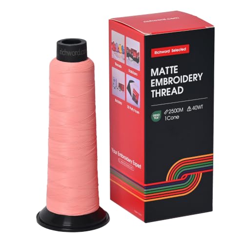 BAI Matte Machine Embroidery Thread 120D/2 40 wt Low Shine Peach-8087 - color: Peach-8087