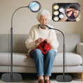 12X Large Floor Magnifying Glass with Light and Stand, 3-in-1 Floor Lamp