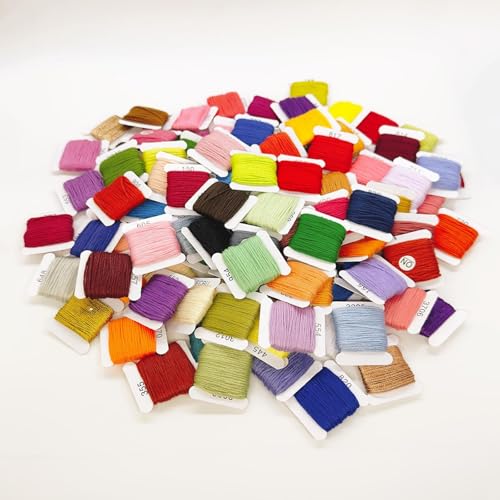 Embroidery Floss Kit 108 Colors on Plastic Bobbins, Cross Stitch - style: Floss Kit - No Box