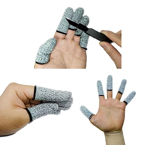 14Pcs Anti-Cut Finger Heavy Reusable Safety Protector Covers for Work - - size: cut finger cots (pack of 14)