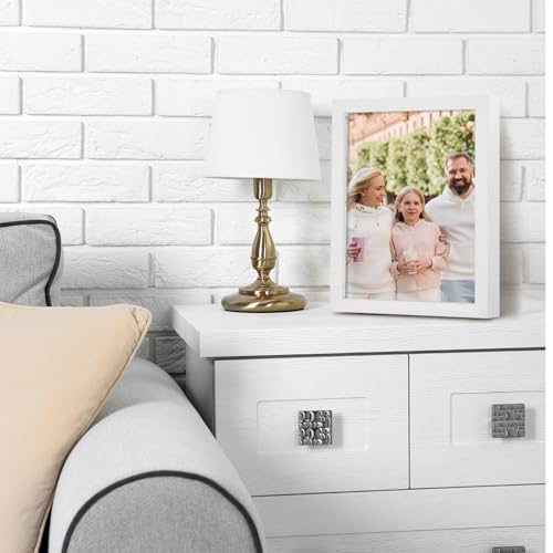 Muzilife 8x10 Shadow Box 3D Picture Frames, Wood & Glass, 3 Pack, White - color: 3pc 8x10-white