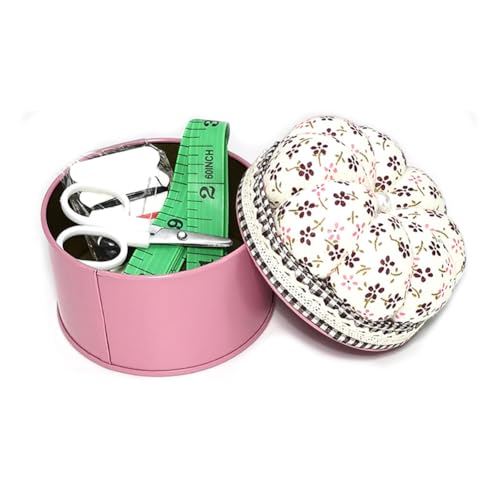 Pumpkin Shaped Pin Cushion Needle Cushion Box Cute Small Pincushion Sewing Needle Cushion Holder with Storage Box