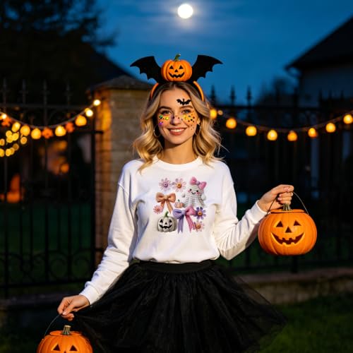 Dazoratix Halloween Iron on Transfers - 24 Sheets Spooky Ghost DTF Ready to Press Funny Boo Bow Pumpkin Heat Patches Vinyl Stickers Decal for T Shirts Clothes Hoodies Pillow Bag DIY Crafts Decorations - style: Spooky Halloween