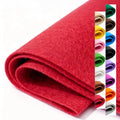 Red Stiff Felt Sheet 36'' X 36'', 1mm Large Felt Fabric Sheet for Crafts - color: Red