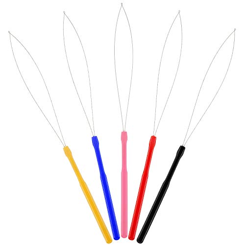 10 Pack Hair Extension Loop Tool Hair Threader Bead Looper Multicolored