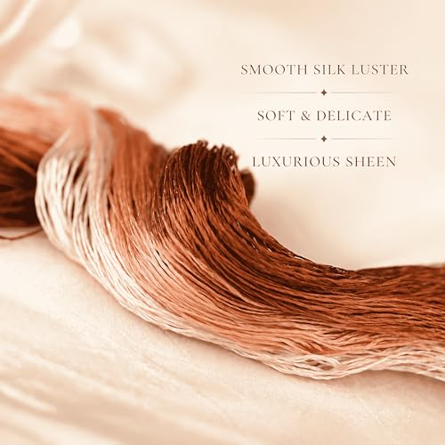 Natural 100% Silk Thread, Handmade Embroidery Thread Silk Floss 8 Colors 110m Each (100) - color: 100