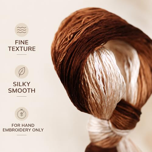 Mulberry Silk Floss Embroidery Thread Floss-Cross Stitch Threads China Silk Woven Jewelry Threads DIY Sewing Kits (60) - color: 60