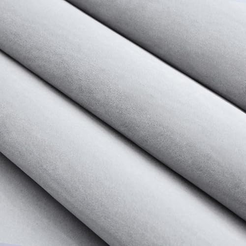 Self Adhesive Plush Velvet Fabric Sheets Velvet Flock Paper Roll Soft Flocking Fabric for Jewelry Box Felt Liner Furniture DIY Arts and Crafts 14 x 98 Inches Grey - color: Gray, size: 98"L x 14"W