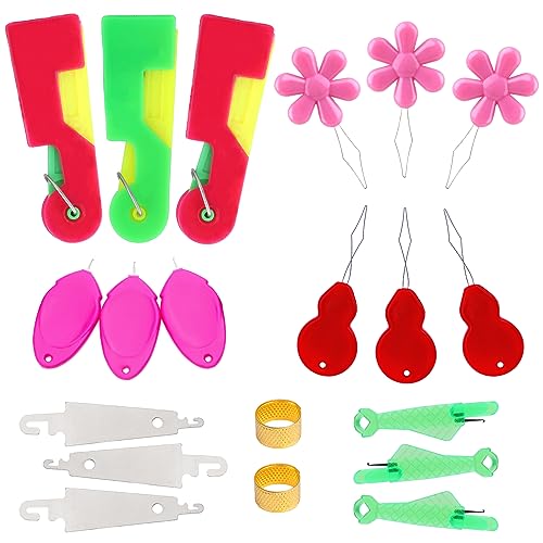 Fedmut Needle Threaders for Hand Sewing Embroidery Needle Threader Tool 20pcs for Hand Sewing, Sewing Machine, DIY Craft Project - color: 20pcs