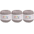 golo 3 Balls Crochet Thread Size 20 Embroidery Thread Crochet Yarn for Hand 484 - color: 000-8-484Silvery