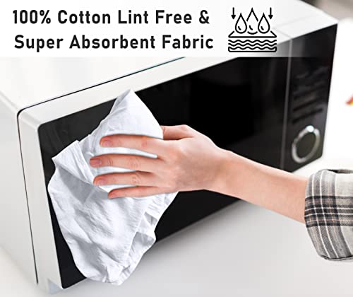 RUVANTI Flour Sack Towels 24 Pack 28”x28”, 100% Cotton Ring Spun – White - color: White, size: 24 Pack