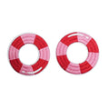 Two red Swimming Ring Embroidery Patches - style: 2pcs Round Swimming Ring Patches