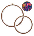 6 Inch Embroidery Hoop, 2 Pack Embroidery Hoops Cross Stitch, Round Frames for Sewing, Wall Hanging Crafts