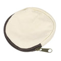 uxcell Mini Canvas Coin Purse Pouch, 3.9" Blank Round Mini Coin Wallet Small Change Purses Portable Organizer Bags with Zipper for Women Men Home DIY, Beige - color: Beige