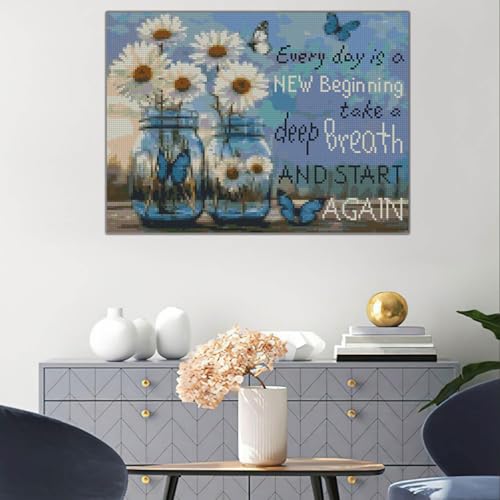 Flower Stamped Cross Stitch Kits Cross Stitch Patterns，Dimensions Cross Stitch Kits Embroidery Kit Arts and Crafts for Beginners 15.7x11.8 inch - color: D042