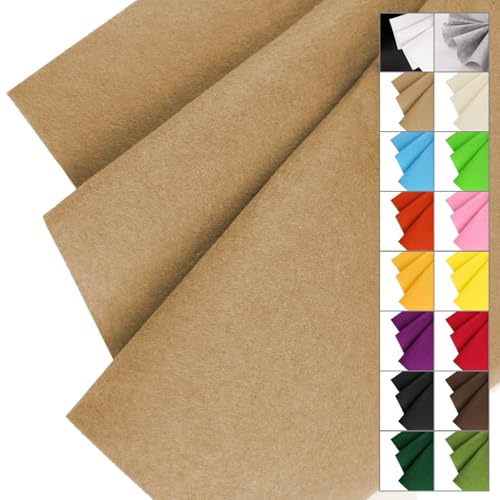 IONTACH 36" X 36" Tan Stiff Felt Fabric 1.2mm Thick - color: Tan, size: Stiff - 36" X 36"