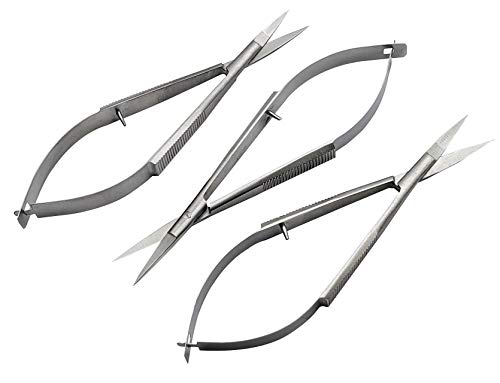 ARTMAN INSTRUMENTS Micro Scissors 4.5" straight set of 3 Castroviejo stitch cutting embroidery spring action extra sharp for ENT EYE SKIN DENTAL VETERINARY SURGEON
