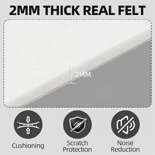 Self Adhesive Felt Sheets, 6PCS 13.4"x10.8" Ivory White - color: Ivory White