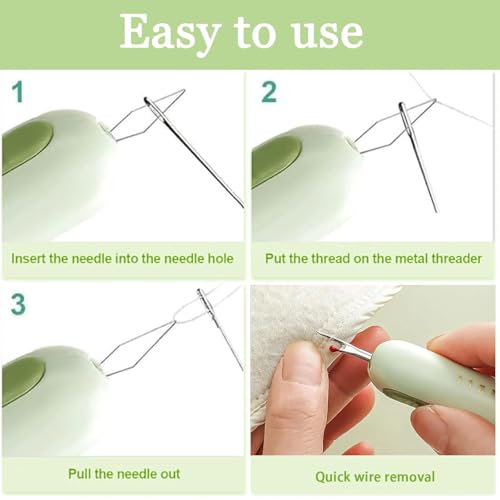 ZhXu Shuo 2 in 1 Needle Threader Seam Ripper for Sewing, Needle Threaders and Seam Rippers Tool for Sewing Enthusiasts and Elderly (3 PCS)