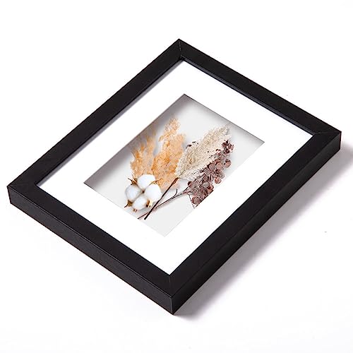 Muzilife 11x14 Shadow Box 3D Picture Frame with Mat, Wood, 1 Pack, Black - color: 1pcs 11x14-black