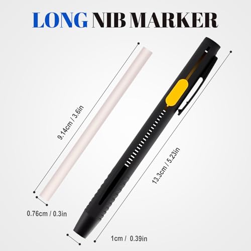 Heat Erasable Fabric Marker for Sewing, Washable Heat Erasable Pens for Fabric, Sewing Chalk DIY Markers for Quilting Embroidery, Suitable for Cotton Knitted Fabrics, 2 Pens + 20 Premium Refills