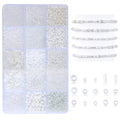 White Seed Beads for Jewelry Making Glass Bugle Beads for DIY Craft - color: White