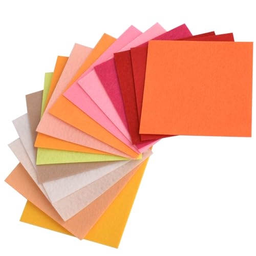 Craft 40pcs 4"x4" Felt Fabric Sheets for DIY Color Felt Cloth Projects