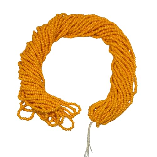 11/0 Glass Seed Beads for Jewelry Making Kit, 2 mm, 12 String Hanks (Orange) - color: Orange