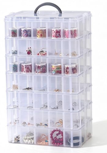 Gagee 7-Tier Craft Storage Organizer, Clear - color: Clear, size: 7