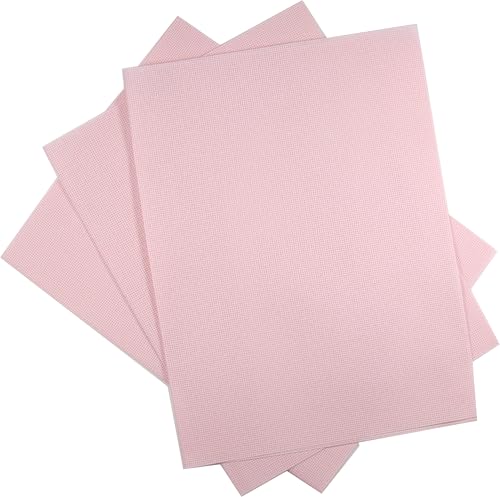 KCS 3 pc of 12" x 18"(30cmx45cm) Counted Cotton Aida Cloth Cross Stitch Fabric (Pink,16CT) - color: Pink, size: 16CT