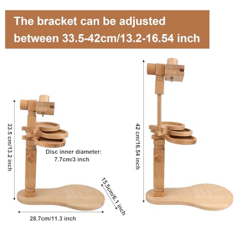 Embroidery Hoop Stand, Rotated Wooden Embroidery Holder