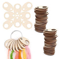 101pcs Wooden Thread Drops,1.97x1.38 Inch Teardrop Embroidery Floss Organizer with Floss Ring Cross Stitch Bobbins for DIY Sewing Storage,Craft Supplies(Style A) - color: Ellipse