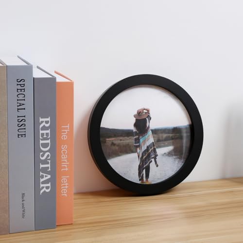 COHEALI 9.05 inch Circular Photo Frame for Embroidery Display Cross Stitch Frame Embroidery Hoop Stand Decorative Home Craft Holder for Shelf Decor and Gift Giving