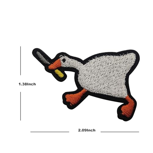 Peace was Never an Option Duck Knife Embroidered Hook Loop Funny Patch