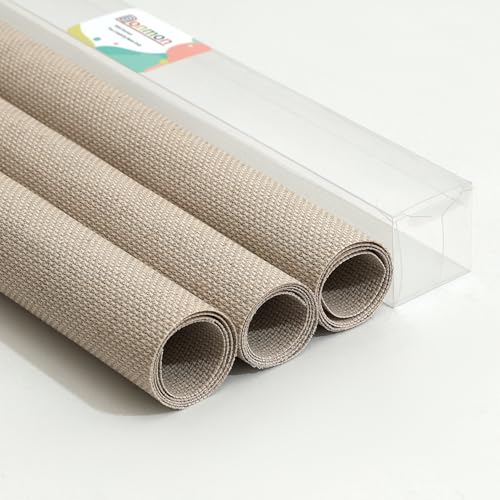 Aida Cloth 14 Count Cross Stitch Fabric,15×18inch,Rolled,3Pcs (14CT,Oatmeal) - color: Oatmeal, size: 14CT