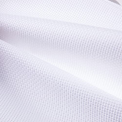 Aida Cloth Big Size 11 Count, White Cross Stitch Fabric, 39 inch by 60 inch - size: 11 count 39"x60"