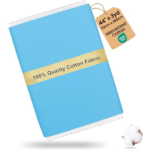 Craftido-19 Options-100% Cotton Fabric by The Yard in Solid Color 44”Wide by 3yd (9 ft) -Medium Weight 5.2 oz-Soft Cotton for Quilting, Sewing, Crafts, Binding, Backing and Lining - Ocean Mist - color: Ocean Mist