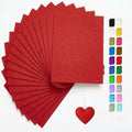 Red Felt Fabric Sheets Stiff 20 Pcs 8" X 12" 1mm Thick - color: Red