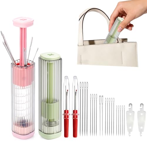 XANGNIER Magnetic Needle Case with Pop-up Design,2 Pcs