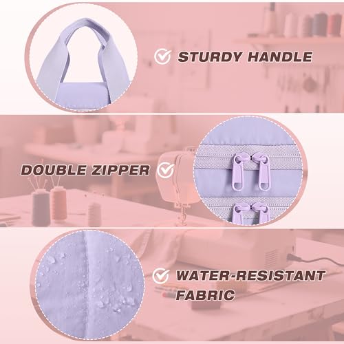 Marscamd Sewing Organizer Bag with Detachable Dividers, Purple (Bag Only) - color: Purple