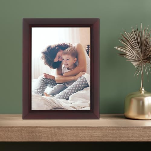 Lawrence Frames Estero Collection, Walnut Wood 5 by 7 Picture Frame, Esspresso Brown - color: Esspresso Brown, size: 5x7