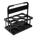 Bodaon 6 Cup Drink Carrier with Handle, Plastic Cup Carriers for Drinks - color: Black, size: 6-Cup