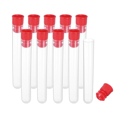 PATIKIL 3" Length Plastic Sewing Needle Storage Holder, 10 Pcs Portable Matte Embroidery Needle Pin Toothpick Storage Tubes Case for Craft Knitting, Red - color: Red, size: 3"