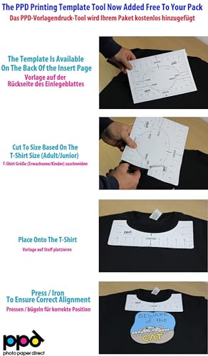 PPD 50 Sheets 11x17" Iron-on Heat Transfer Paper Dark Fabrics Inkjet - size: 11 x 17, style: Dark (50 Sheets)