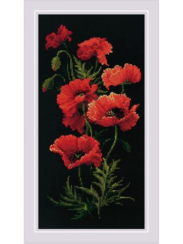 RIOLIS 1057 Poppies Counted Cross Stitch Kit 9.84 x 19.69 in