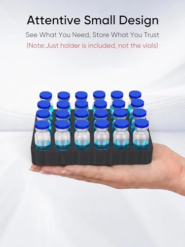 3ml Insulin & Peptide Vial Holder for Fridge - 24Slots, Vials Storage - color: 3ml × 24-slots