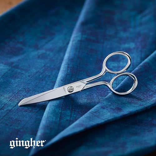 Gingher 5" Straight Fabric Scissors for Cutting Curves & Buttonholes - style: 5" Knife Edge Sewing