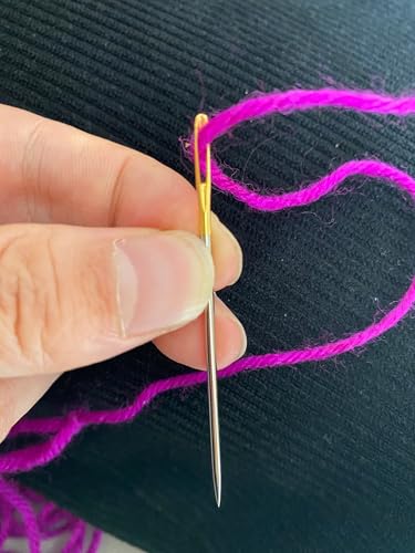 Premium Large Eye Sewing Needles,13 Size Sharp Needles for Hand Sewing,Embroidery,Quilting,Stitching,Repair - Stainless Steel Leather Thread Needle,Yarn Sewing Tapestry Needles with Threader - color: 51 Pack