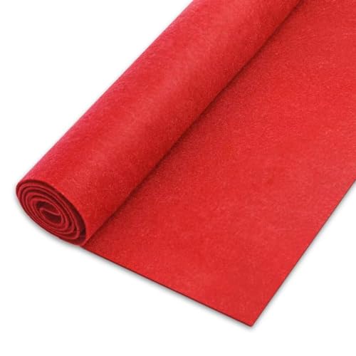 Red Craft Felt Fabric by The Yard Thickness 1.6mm 36" x 72" Soft and Durable Felt Fabric for Sewing Crafts Blankets DIY Creative Project - color: Red